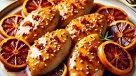 طرز تهیه مرغ پرتقالی | دیگه مرغو تکراری نپز +ویدئو