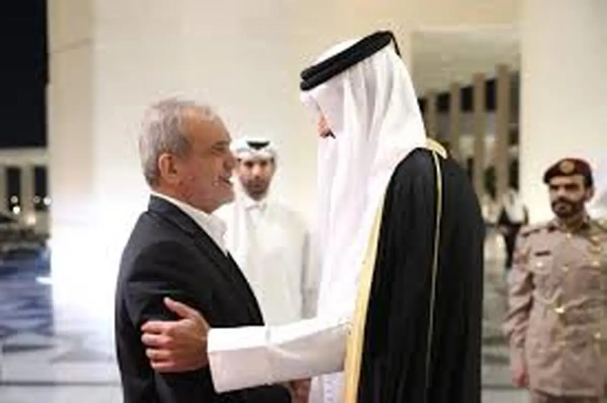 دلجویی پزشکیان از امیر قطر | پزشکیان به امیر قطر : مردم ایران تا آخر ایستاده اند و از حقوق مشروع خود دفاع میکنند