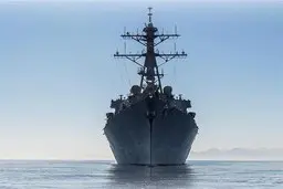 ورود یک ناوشکن آمریکایی به بندر «گدانسک» لهستان