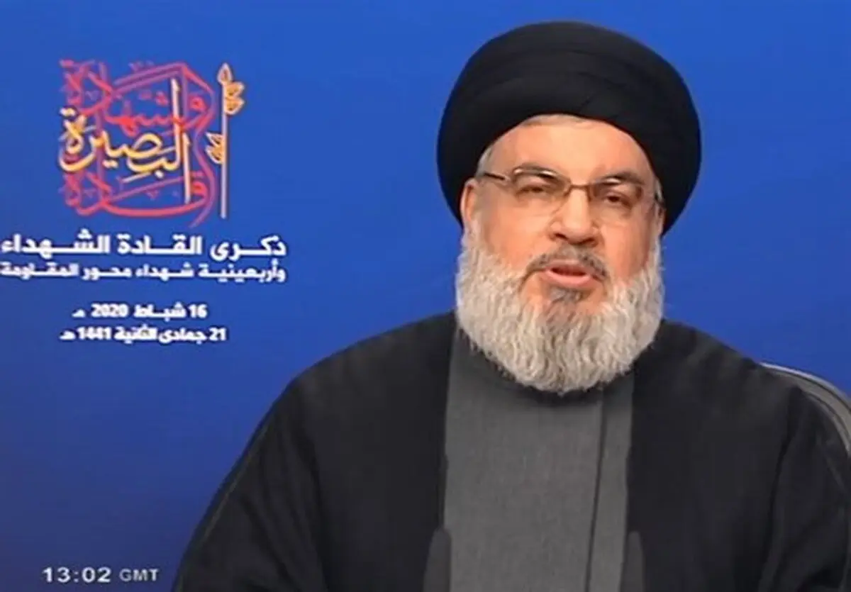 دبیرکل حزب‌الله: انقلاب ایران بر خلاف جنگ و تحریم با ایستادگی مردم، پا بر جاست 
