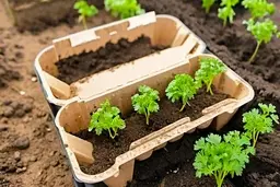 ساده ترین روش کاشت جعفری در خانه | ترفند ساده کاشت جعفری با جعبه تخم مرغ در خانه