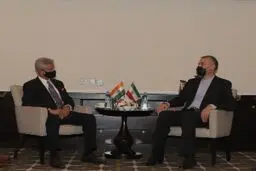 دیدار امیرعبداللهیان با وزیر خارجه هند در حاشیه اجلاس شانگهای