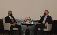 دیدار امیرعبداللهیان با وزیر خارجه هند در حاشیه اجلاس شانگهای