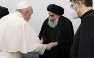 پاپ: آیت‌الله سیستانی گفت ۱۰ سال است با افراد سیاسی دیدار نمی‌کند | پیام پاپ برای رئیس جمهور عراق