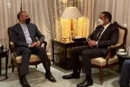 دیدار امیر عبداللهیان با وزیر خارجه قطر 