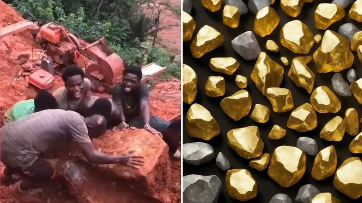 بزرگترین سنگ طلای دنیا در غنا کشف شد+ ویدئو 