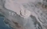  تصویر ماهواره‌ای از "ابر آتش" کالیفرنیا 
