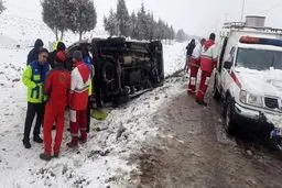  آمبولانس حامل یک زن باردار واژگون شد + جزییات 