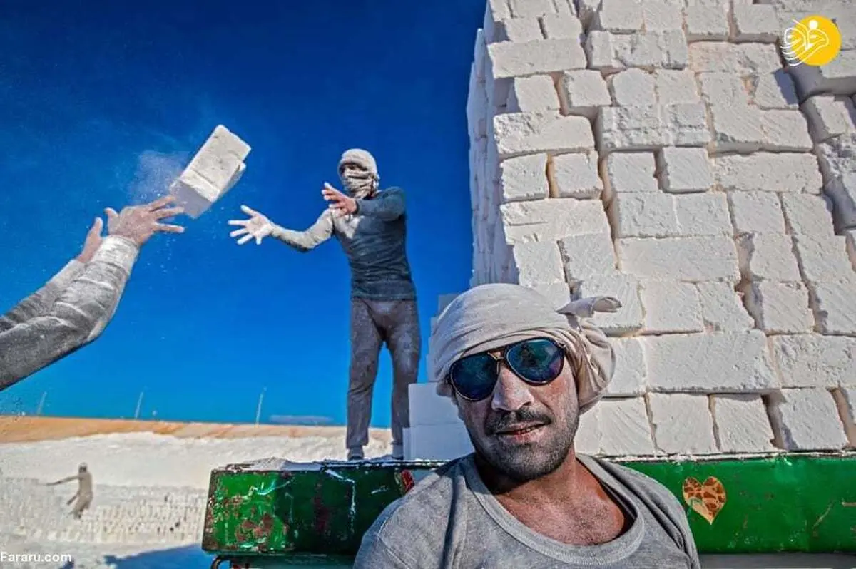 کار در معدن سنگ آهک 