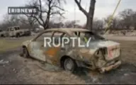 آتش‌سوزی جنگلی بخش های زیادی از شهر کربون در تگزاس آمریکا را نابود کرد+ویدئو 