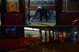 شستشو و ضدعفونی‌کردن اتوبوس‌های پایتخت 