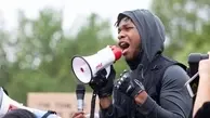 ستاره جوان سیاهپوست معروف هالیوود در بین معترضان