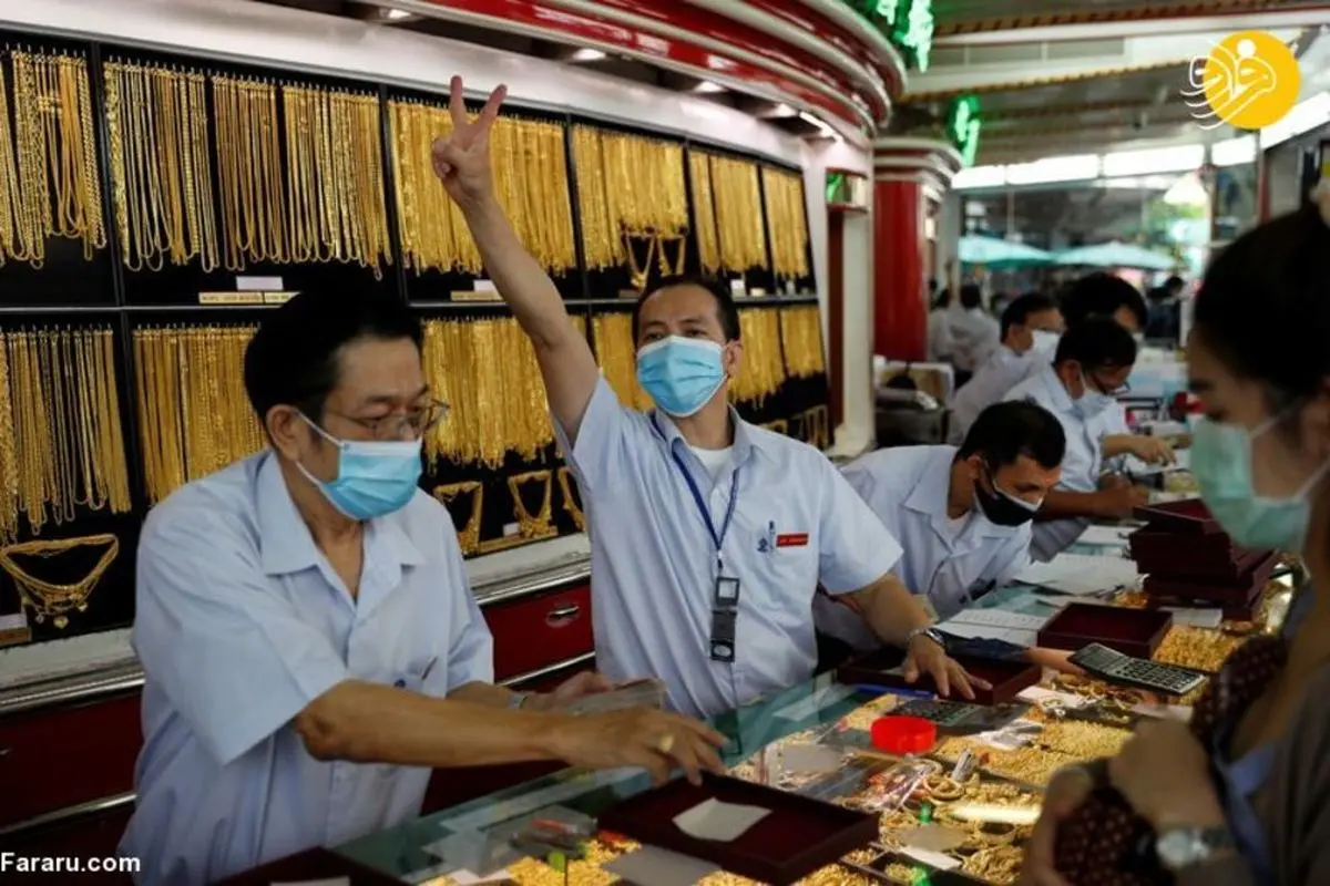 بازار داغ طلافروشان تایلند در روزهای شیوع کرونا 
