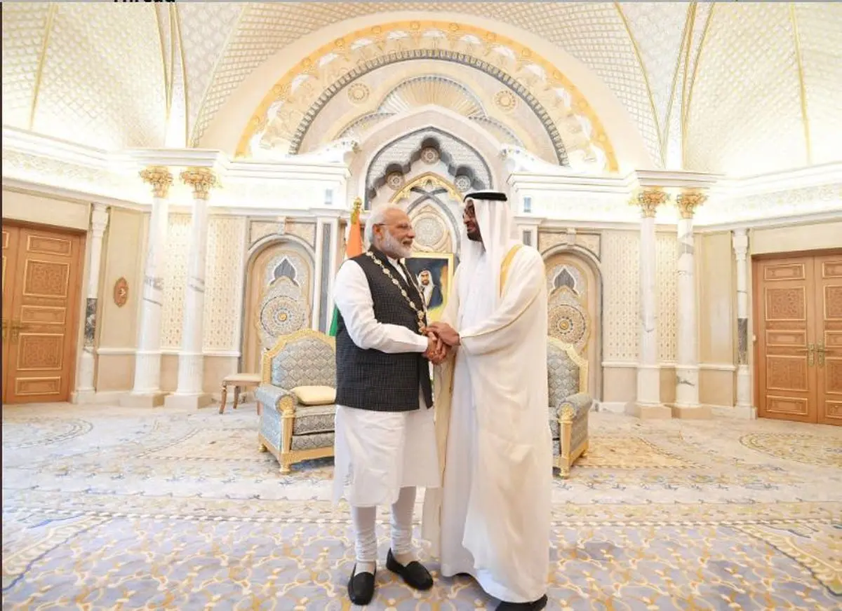 اعطای باارزش‌ترین نشان افتخار امارات به نخست‌وزیر هند