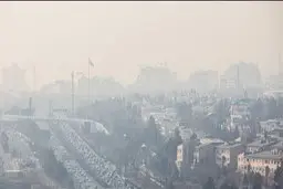 افزایش آلودگی هوای تهران با بروز وارونگی دما