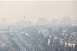 افزایش آلودگی هوای تهران با بروز وارونگی دما