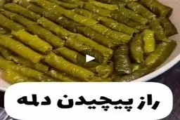 یکبار برای همیشه روش درست پیچیدن برگ دلمه رو یاد بگیر تا همه انگشت به دهن بمونن! | ترفند پیچیدن برگ دلمه