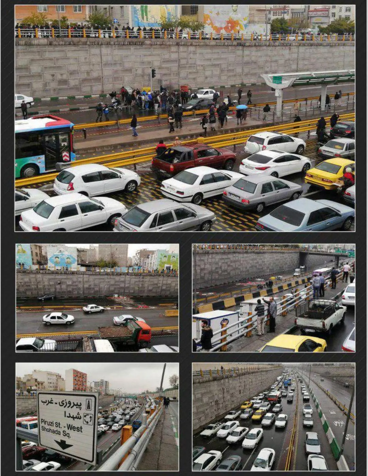 ترافیک چندصدمتری در بزرگراه امام علی