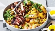 طرز تهیه سالاد مرغ با سیب‌زمینی | دیگه سالاد تکراری درست نکن +ویدئو