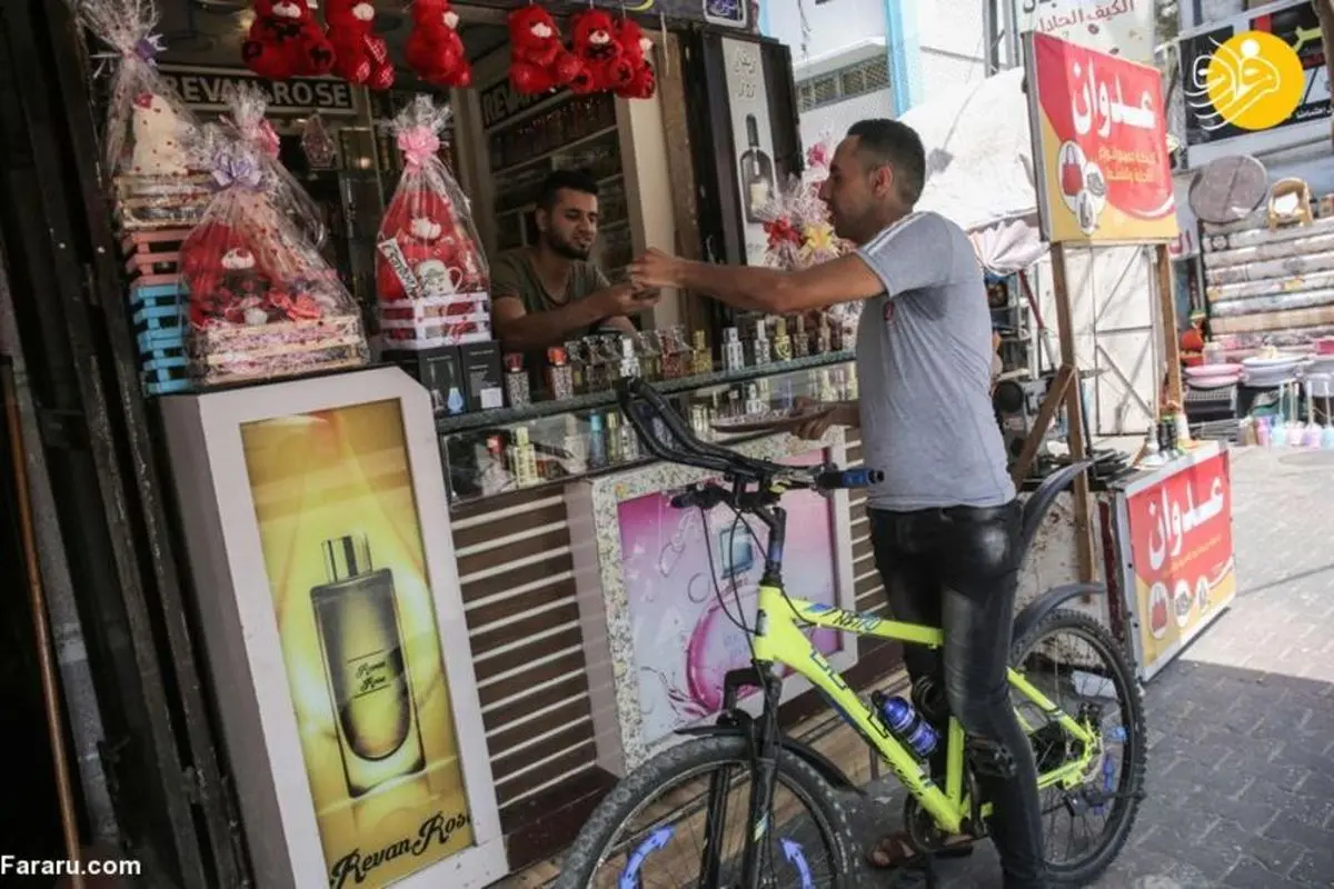  فروش قهوه با پیک دوچرخه سوار+تصویر