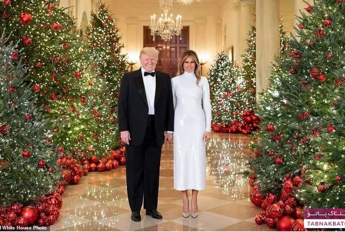 آخرین کریسمس ترامپ و همسرش در کاخ سفید+ تصاویر