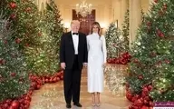 آخرین کریسمس ترامپ و همسرش در کاخ سفید+ تصاویر