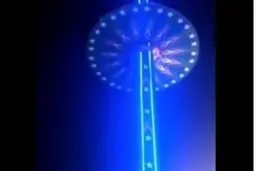 سقوط وحشتناک دستگاه سقوط آزاد در شهربازی + ویدئو 