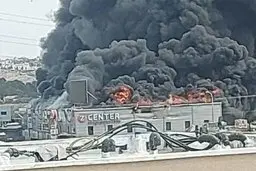 آتش‌سوزی مهیب در پست برق بندرعباس