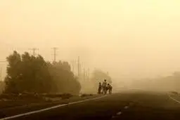 غلظت ریزگردها در فهرج کرمان 22 برابر حد مجاز شد 