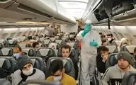 ببینید | تصویری از دانشجویان ایرانی مقیم ووهان که به تهران برگشتند در داخل هواپیما