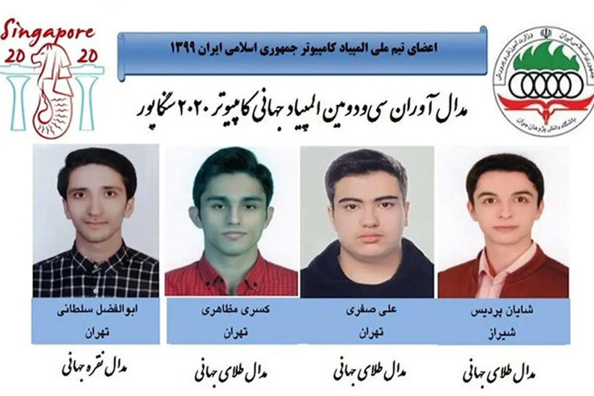 تیم ملی المپیاد کامپیوتر ایران چهارم جهان شد