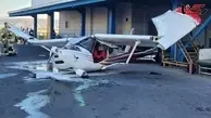 حادثه در فرودگاه تبریز | برخورد هواپیما با ساختمان +عکس