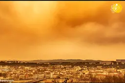 
 هوا | تصاویری از آسمان نارنجی رنگ دراروپا
