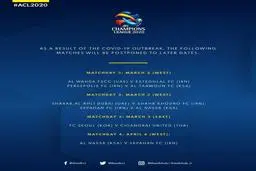 بیانیه رسمی AFC درباره تعویق بازی‌های نمایندگان ایران 