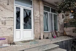 برخورد چند راکت جنگ قره باغ به قسمت مرزی شهرستان خدا آفرین