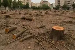 فاجعه زیست‌محیطی در هرمزگان | نابودی درختان به بهانه "مهار سیل"! +ویدئو