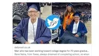 پدربزرگ 88 ساله بعد از 70 سال سرانجام از دانشگاه همراه با نوه 23 ساله‌ای فارغ التحصیل شد 