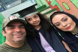 فیلم خنده دار منوچهر هادی با دخترش | صمیمت جالب منوچهر هادی با دخترش