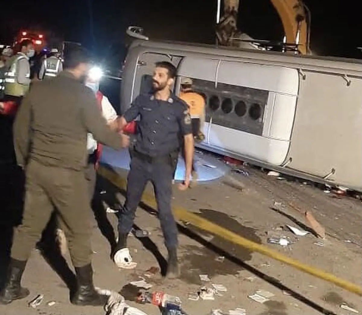 واژگونی مرگبار اتوبوس در جاده هراز