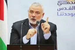 هنیه : قاطعانه «معامله قرن» را رد می‌کنیم