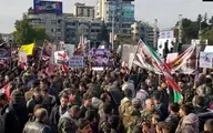 تجمع مردم حلب سوریه در حمایت از ایران و سردار شهید سلیمانی