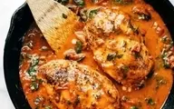 مرغ شکم‌پر مخصوص دونفره! دستور آسان و حرفه‌ای | سینه مرغ شکم‌پر؛ غذای لاکچری و کم‌دردسر برای مهمانی‌های کوچک