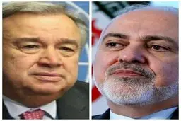 رایزنی تلفنی ظریف با دبیرکل سازمان ملل متحد