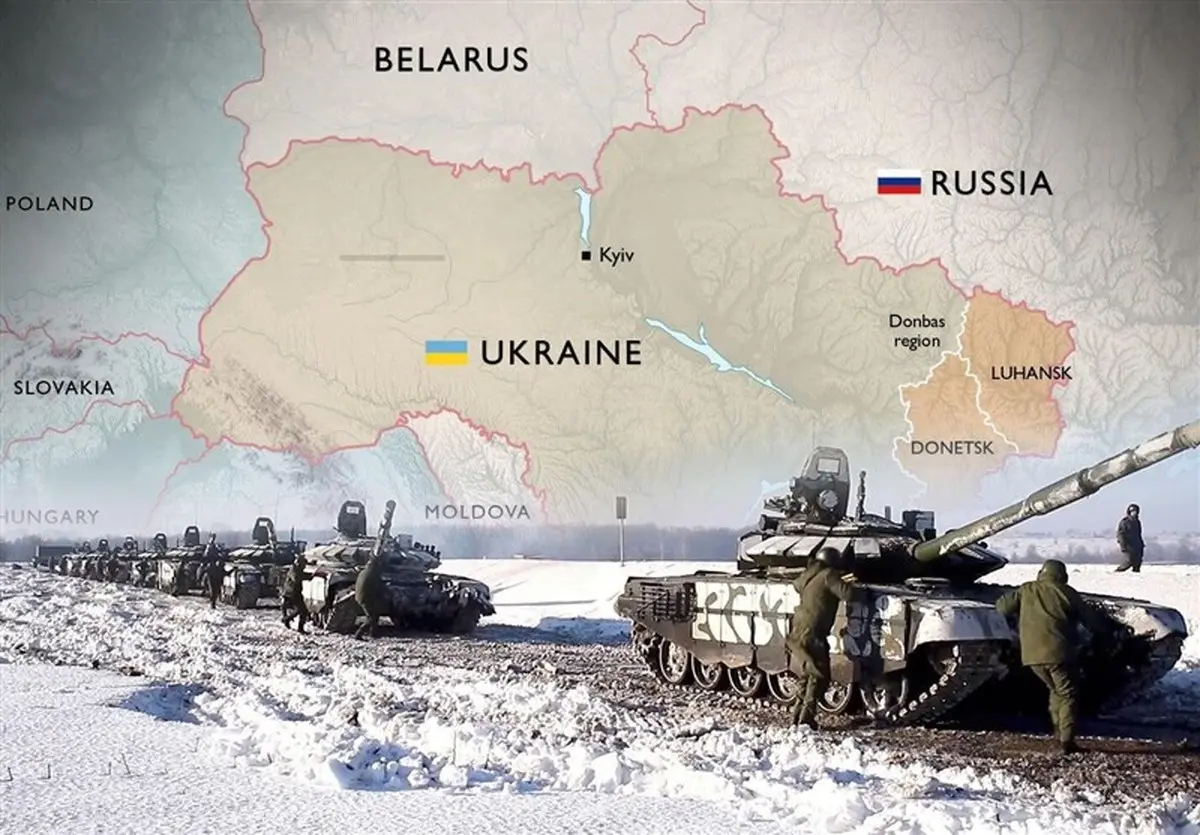 تانک‌های روسی هم اکنون در حال حرکت به سمت اوکراین + ویدئو  