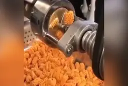 فرآیند تولید پاستا را دیده بودید؟ | لحظات جالب تولید و برش پاستا در کارخانه+ویدئو