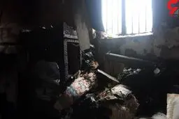 عکس های وحشتناک از برخورد صاعقه به یک خانه در اردل | همه چیز جزغاله شد