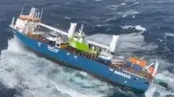 عملیات نجات در یک کشتی باری عظیم در دریای نروژ + ویدئو