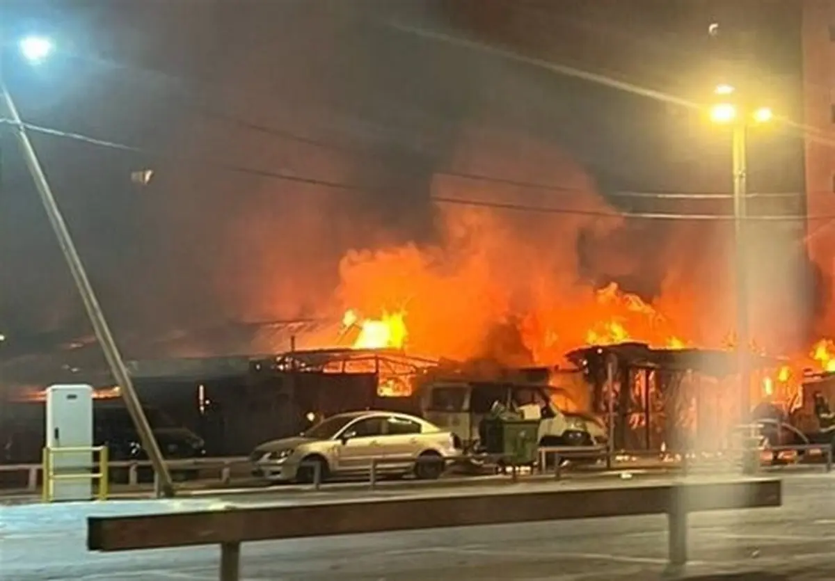 انفجار و آتش‌سوزی بزرگ در تل‌آویو