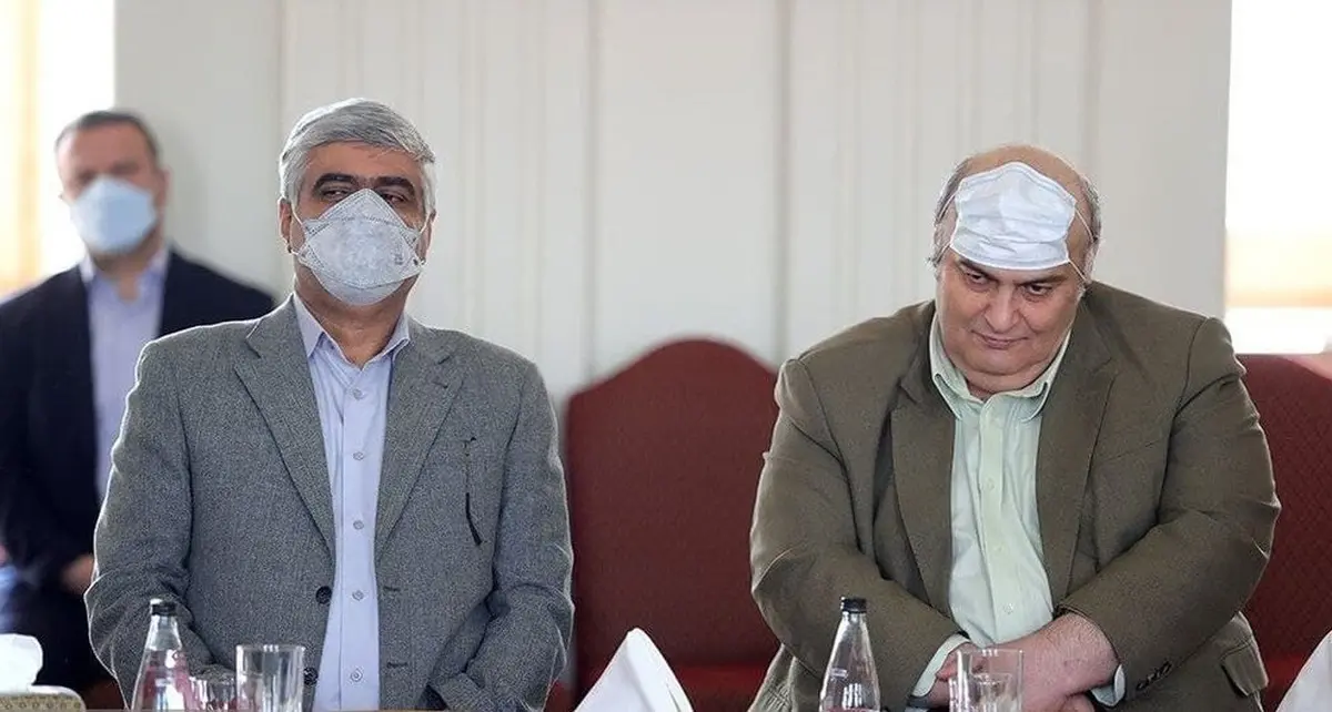  نحوه عجیب‌وغریب ماسک زدن نماینده مجلس در دیدار با وزیر خارجه +عکس