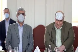  نحوه عجیب‌وغریب ماسک زدن نماینده مجلس در دیدار با وزیر خارجه +عکس